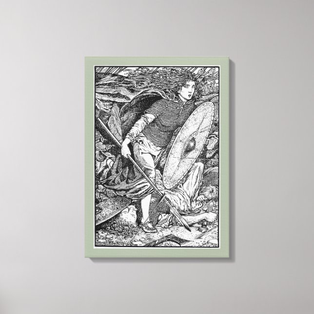 Lagertha Shield Maiden Canvas Print (Front)
