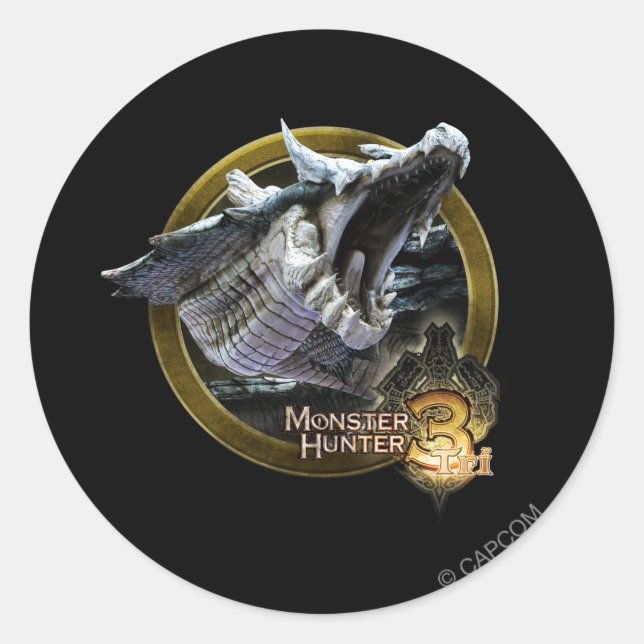 Lagiacrus attack! classic round sticker (Front)