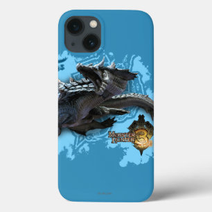 Lagiacrus chasing Hunter 2 iPhone 13 Case