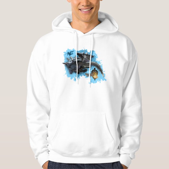 Lagiacrus chasing Hunter 2 Hoodie (Front)