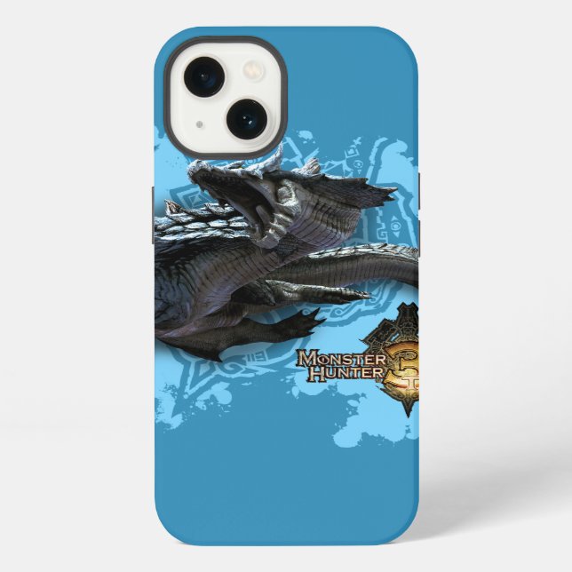 Lagiacrus chasing Hunter 2 iPhone Case (Back)