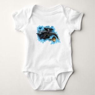 Lagiacrus chasing Hunter Baby Bodysuit
