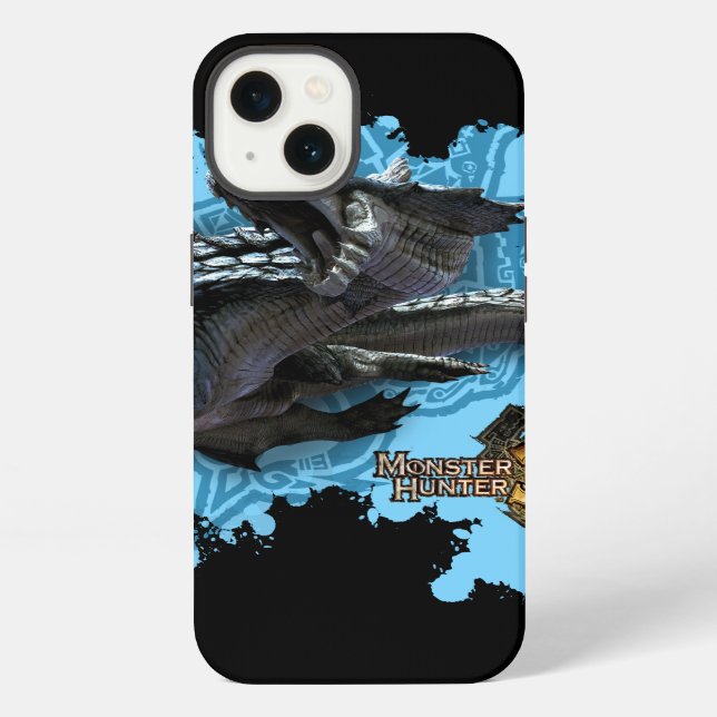 Lagiacrus chasing Hunter iPhone Case (Back)
