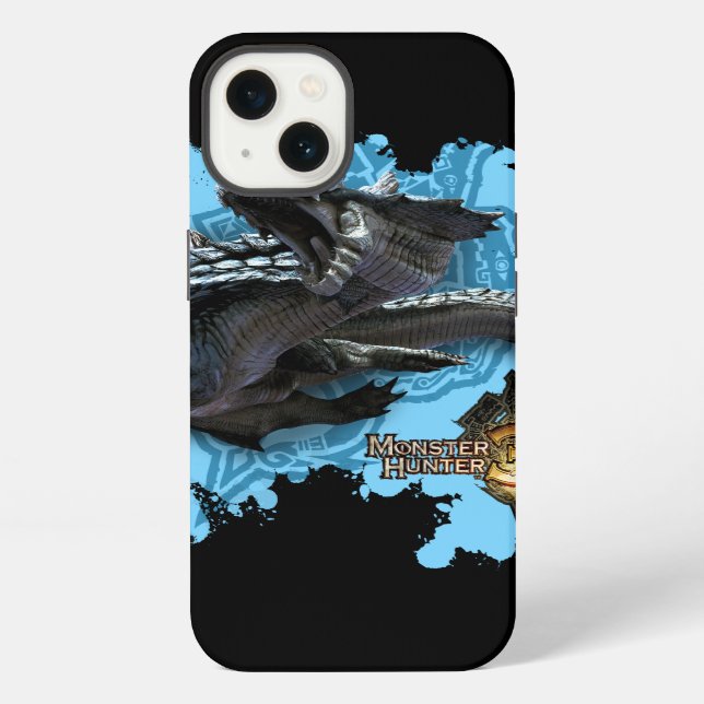 Lagiacrus chasing Hunter iPhone Case (Back)