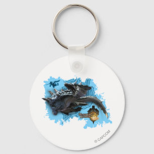 Lagiacrus chasing Hunter Keychain