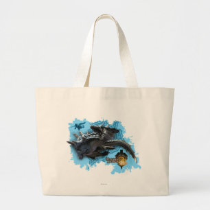 Lagiacrus chasing Hunter Large Tote Bag