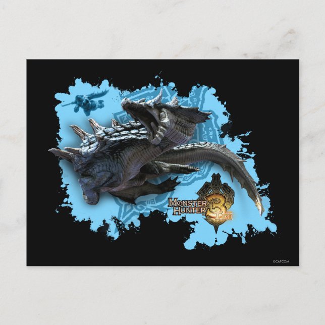 Lagiacrus chasing Hunter Postcard (Front)
