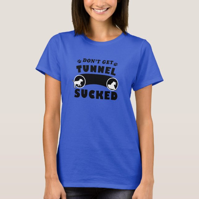 L'agilité drôle poursuit le T-shirt de tunnel (Devant)