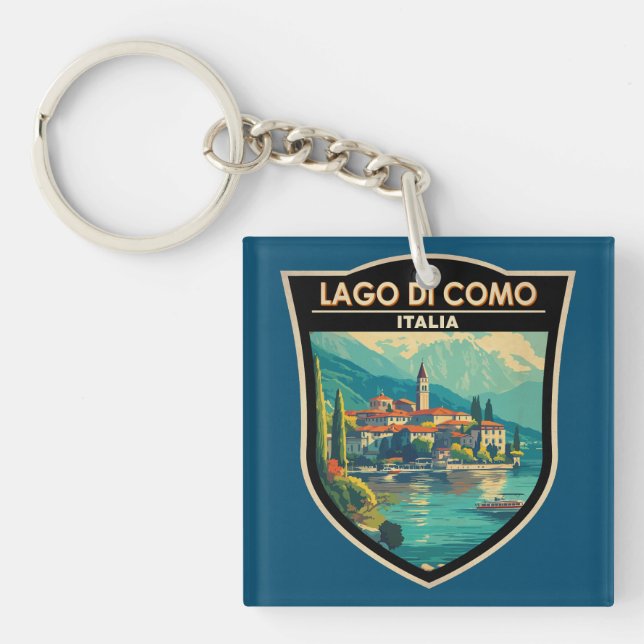 Lago di Como Italia Travel Art Badge (Devant)