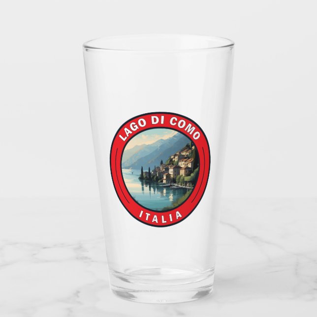 Lago di Como Italy Badge Glass (Front)
