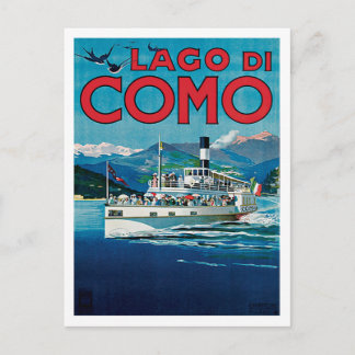 Lago Di Como Italy Vintage Travel Postcard