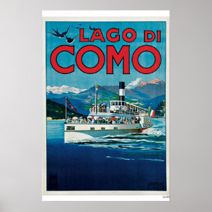 Lago Di Como Vintage Travel Poster
