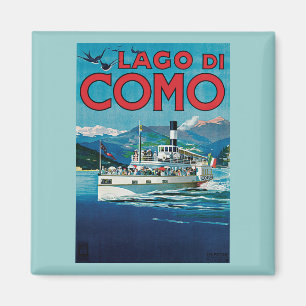 Lago Di Como Vintage Travel Poster Magnet