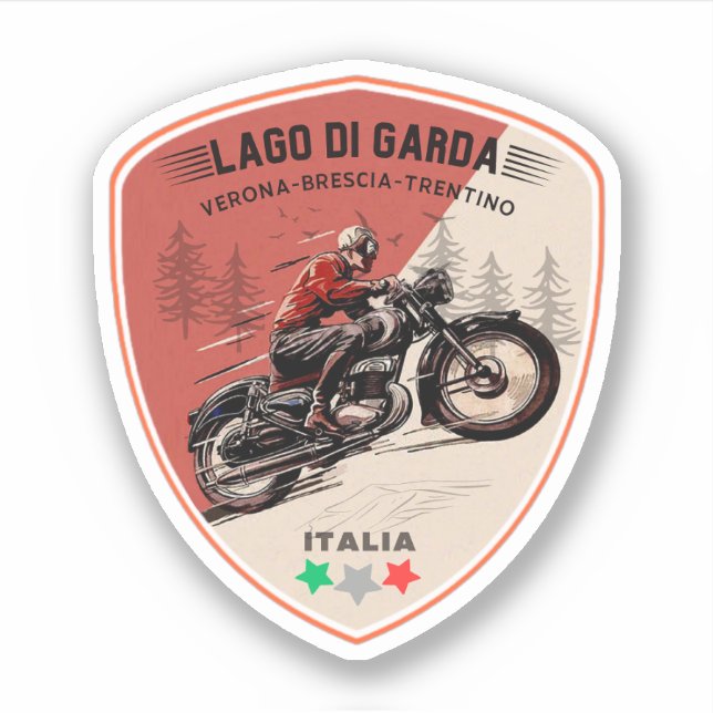  lago di garda - lake garda pass italian alps moto (Front)