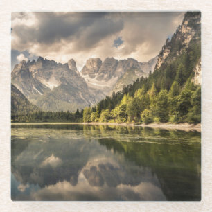 Lago Di Landro Dürrensee , Italy Glass Coaster