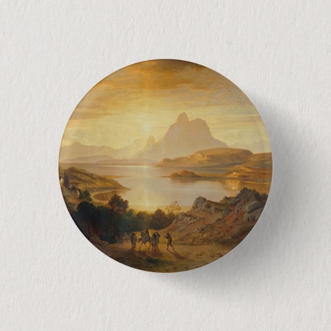 Lago di Lugano – Albert Zimmermann 1 Inch Round Button (Front)