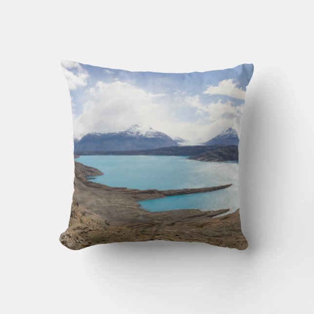 Lago Guillermo & Upsala Glacier Throw Pillow (Front)