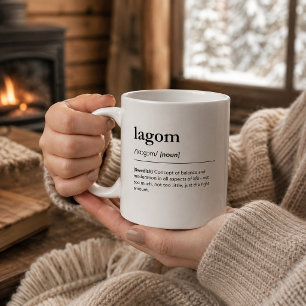 Lagom definition scandinavian nordic swedish coffee mug