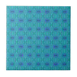 Lagoon Blue Geometric Tile