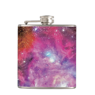 Lagoon Emission Nebula Interstellar Cloud Photo Hip Flask