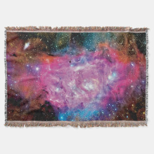 Lagoon Emission Nebula Interstellar Cloud Photo Throw Blanket