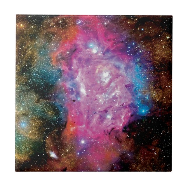 Lagoon Emission Nebula Interstellar Cloud Photo Tile (Front)