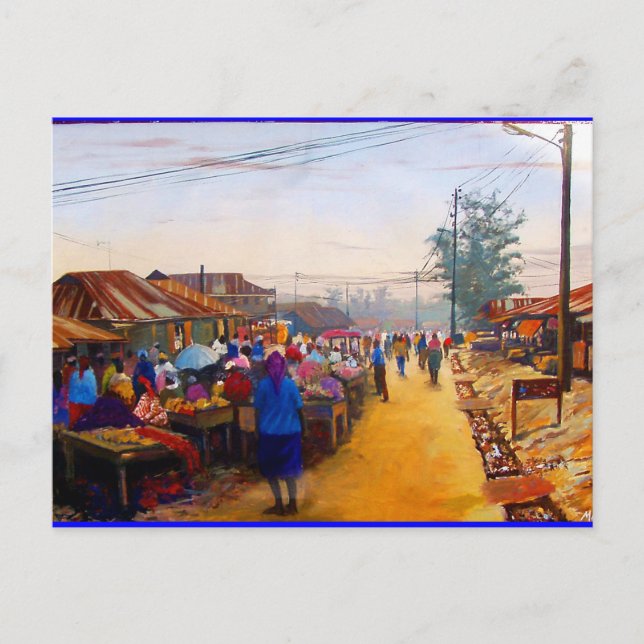 LAGOS MARKETPLACE BY MOJISOLA A GBADAMOSI  OKUBULE POSTCARD (Front)