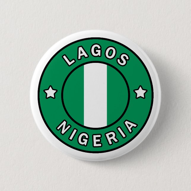 Lagos Nigeria 2 Inch Round Button (Front)