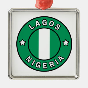 Lagos Nigeria Metal Ornament