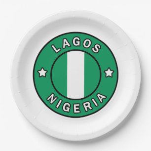 Lagos Nigeria Paper Plate