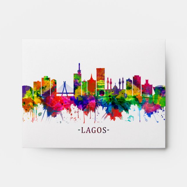 Lagos Nigeria Skyline Envelope (Front)