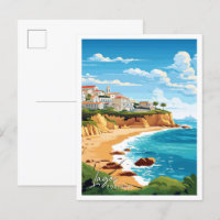 Lagos Portugal Art vintage travel illustration