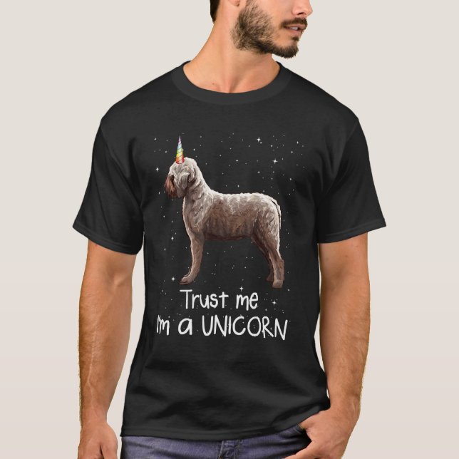 Lagotti Romagnoli Trust Me Im A Unicorn Dog T-Shirt (Front)