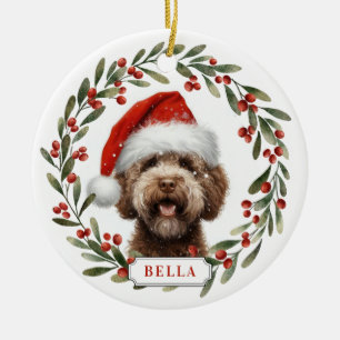 Lagotto Romagnolo Dog Ceramic Circle Ornament