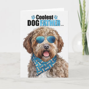 Lagotto Romagnolo Dog Coolest Dad Father's Day Holiday Card