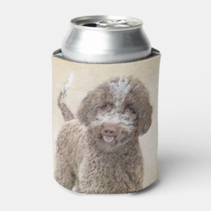 Lagotto Romagnolo Painting - Cute Original Dog Art Can Cooler