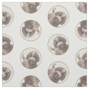 Lagotto Romagnolo Painting Cute Original Dog Art Fabric
