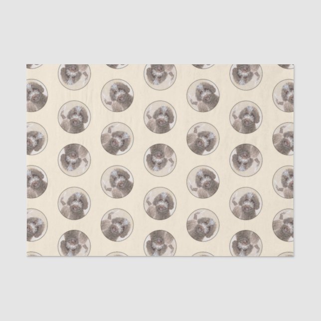 Lagotto Romagnolo Painting Cute Original Dog Art Tissue Paper (Front)