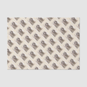 Lagotto Romagnolo Painting - Cute Original Dog Art Tissue Paper