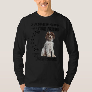 Lagotto Romagnolo Saying Mom Dad Print Italian Wat T-Shirt