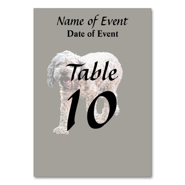 Lagotto Romagnolo Table Number (Back)