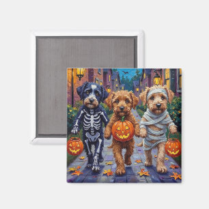 Lagotto Romagnolo Trick-or-Treating Halloween  Magnet