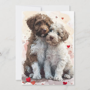 Lagotto Romagnolo Valentine's day Holiday Card