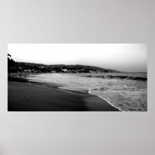 Laguna Beach B&W Poster