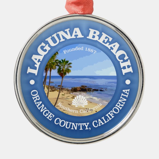 Laguna Beach (C) Metal Ornament (Front)