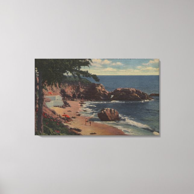 Laguna Beach, CA - Sheltered Cove on Coast Canvas Print (Front)