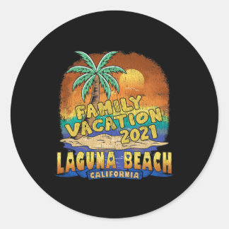 Laguna Beach California Family Vacation Souvenir M Classic Round Sticker