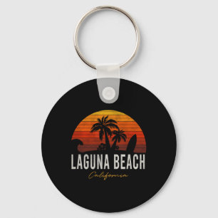 Laguna Beach California Palms Vacation Surf Sundow Keychain