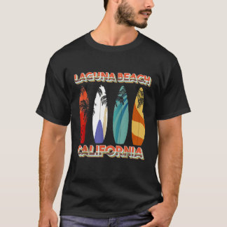 Laguna Beach California Retro Surf Board T-Shirt