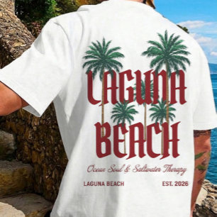 Laguna Beach California Surf Palms Graphic T-Shirt